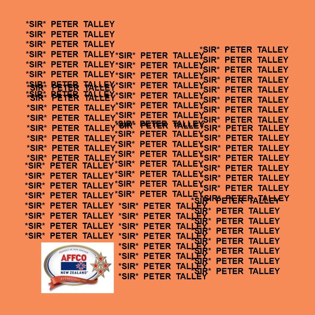 The life of Pablo – AFFCO – *Sir* Peter Talley
