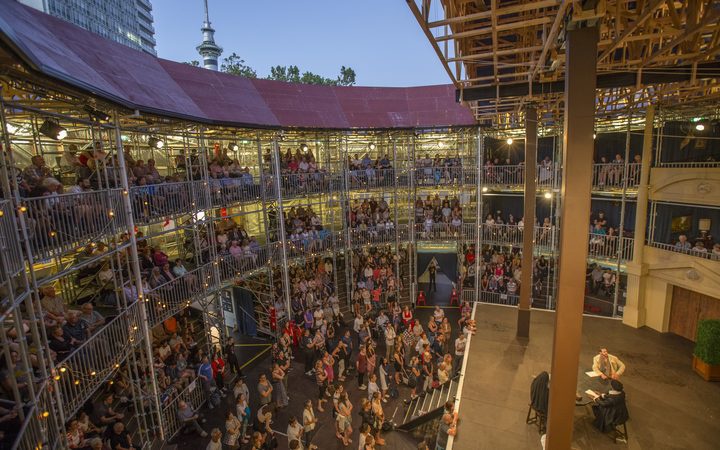 Inside the Pop-up
Globe in Auckland. Photo: Supplied