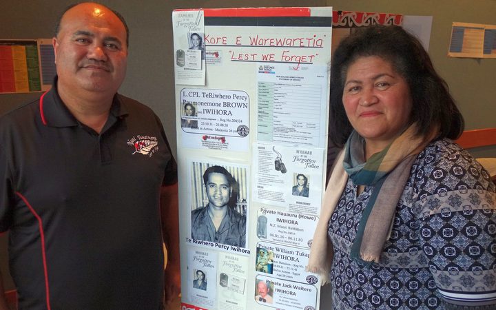 Vincent Hapi and
Girlie Iwihora. Photo: RNZ / Andrew McRae