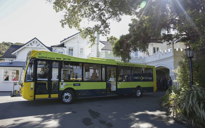One of the new
buses being rolled out in Wellington. Photo: RNZ / Richard
Tindiller 