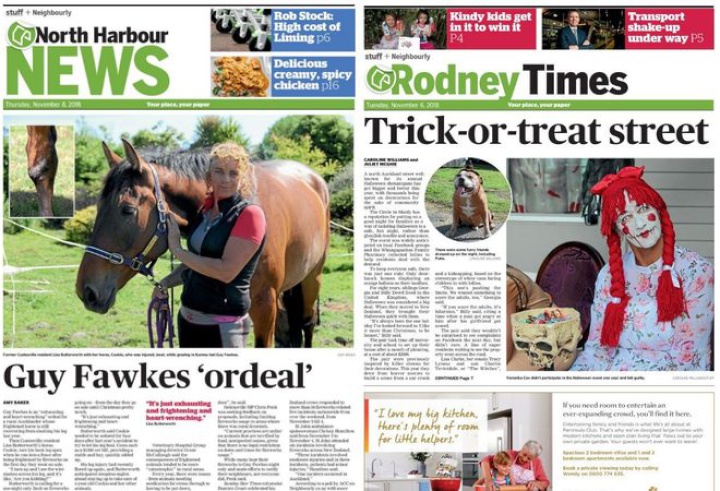 local newspaper
front pages for North Harbour News and Rodeney times