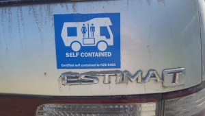 a 'self-contained'
sticker