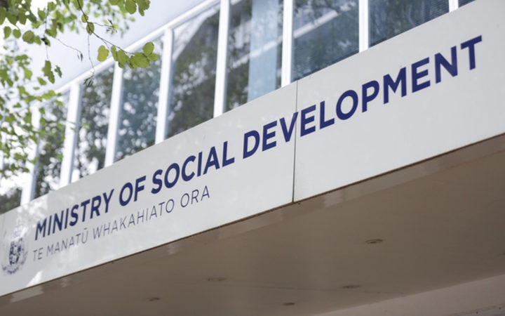 A Ministry of
Social Development sign