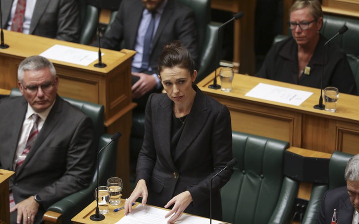 Jacinda Ardern in
Parliament
