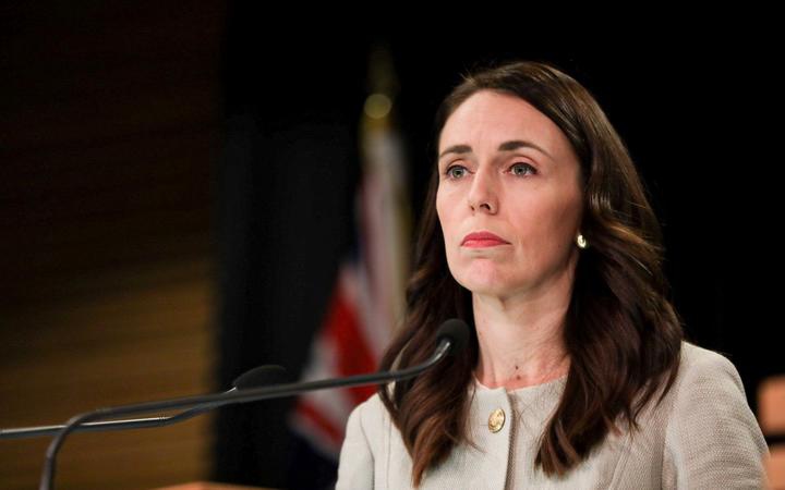 Ardern at a Beehive
press conference