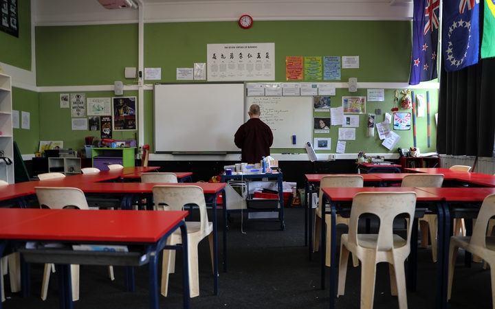 a teacher in a
classroom